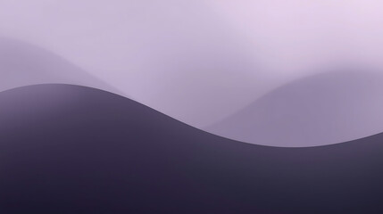 A muted composition dominated by hazy violet and cool charcoal grey, with a single, slow-moving curved line descending.
