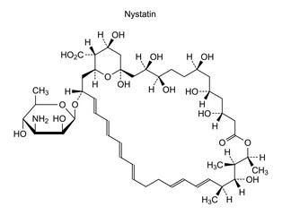 Nystatin, chemical structure of nystatin, drug substance