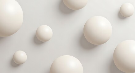 Minimalist White Spheres - A Clean and Modern Abstract Design.