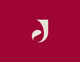 This artistic representation of the letter 'J' conveys creativity and movement, making it suitable for artistic communities, design, and branding segments. © xiao