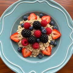 Oatmeal Bowl with Fresh Berries - A Nutritious and Delicious Breakfast.