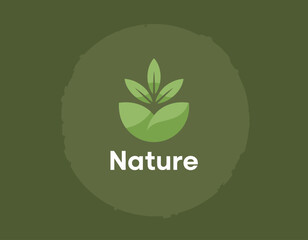 A vibrant nature logo featuring leaves in a green palette, symbolizing growth, life, and environmental awareness, ideal for eco-friendly brands and sustainable practices.