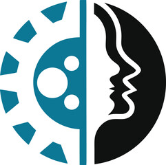 Elegant woman silhouette with flower vector illustration