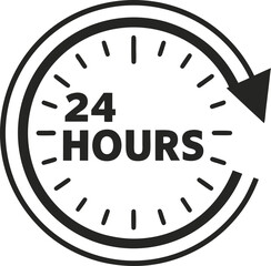 Black white circular timer symbol clock vector