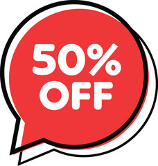 Bold red sale badge discount offer vector