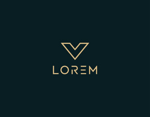 An elegant logo featuring a sophisticated 'V' design, representing the Lorem Company, ideal for showcasing modern branding in various industries.