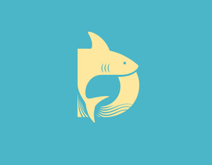 A playful yet professional logo featuring a shark, symbolizing strength and agility, ideal for businesses in marine, adventure, or sporting sectors looking to stand out.