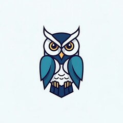 Naklejka premium Stylized Owl Illustration - A Modern and Minimalist Design.