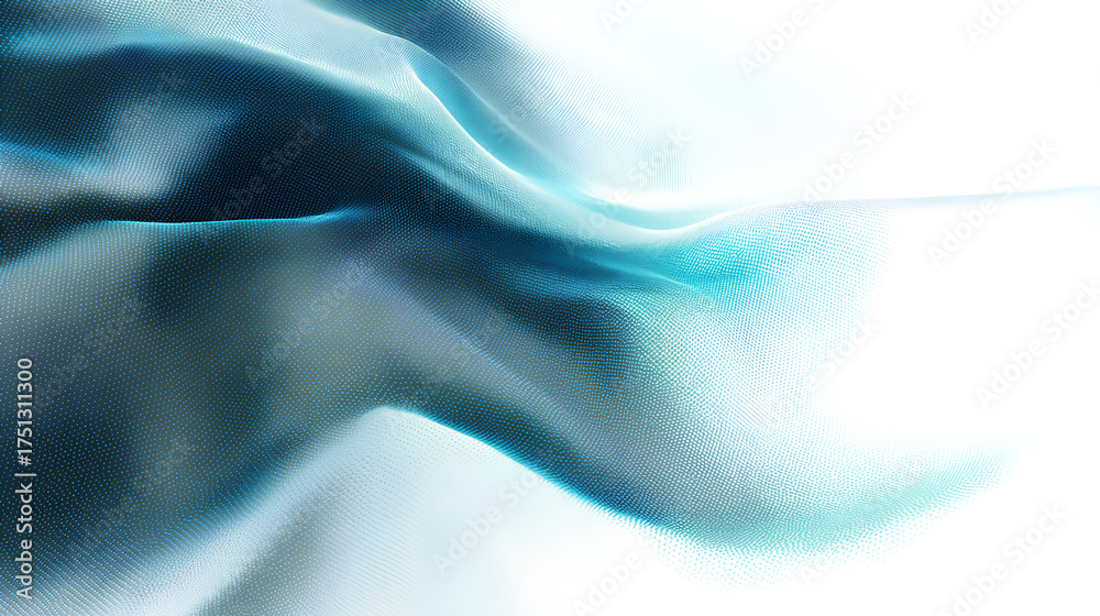 Wall mural soft dark gradient with teal and blue glow. abstract background with soft noise