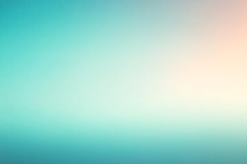 Obraz premium Soft Aqua Gradient Background with Peach Glow, Minimal Elegant Abstract Blur Texture for Luxury Branding, Website, and Modern Design Concepts