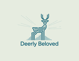 This logo features a stylized deer integrated with sound waves, symbolizing creativity, nature, modernity, and a touch of elegance in design, representing passion and life.