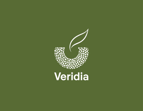 This logo features a unique leaf design embedded in a circular shape, perfect for branding that emphasizes eco-friendliness and a commitment to sustainability in business.