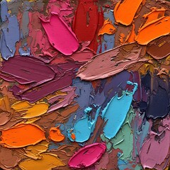Palette Knife Painting - Vibrant Colors and Textured Strokes.