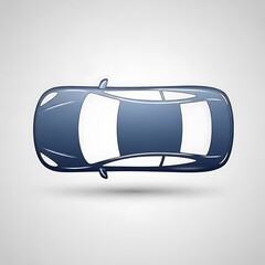 Top View of a Blue Car - Automotive Design and Transportation.