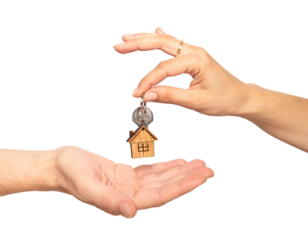 real estate agent holding keys