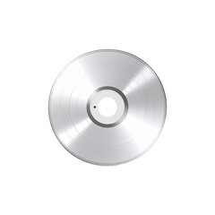 Shiny compact disc (CD) isolated on transparent background