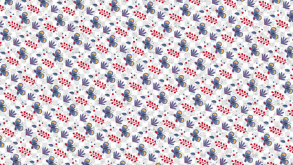 Elegant Seamless Floral Pattern Background Vector Design with Decorative Flowers and Leaves | Botanical Textile Print | Vintage Nature Wallpaper | Repeating Surface Pattern for Fabric, Packaging, and 