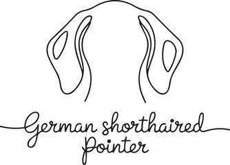Minimalist German Shorthaired Pointer Outline