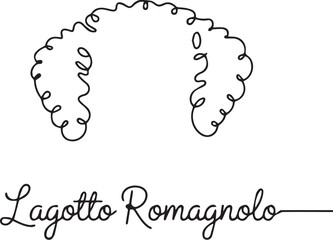 Lagotto Romagnolo Breed Line Art Logo