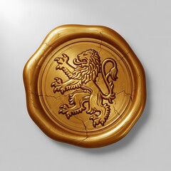 Golden Lion Seal - A Symbol of Power and Nobility.