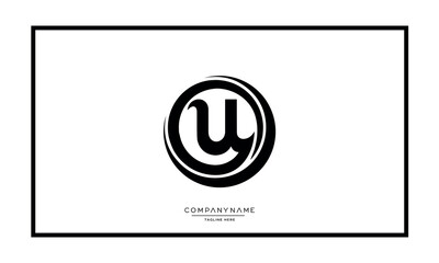Alphabet letters U or UU logo monogram