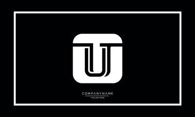 Alphabet letters U or UU logo monogram