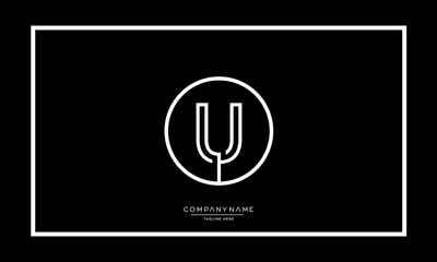 Alphabet letters U or UU logo monogram