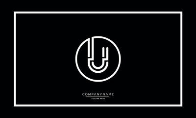 Alphabet letters U or UU logo monogram