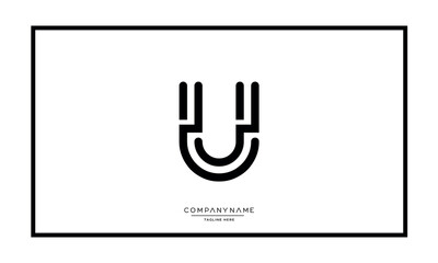 Alphabet letters U or UU logo monogram