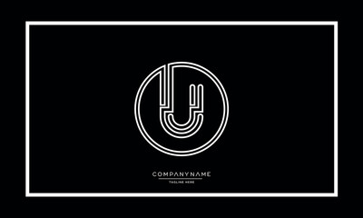 Alphabet letters U or UU logo monogram