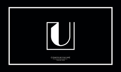 Alphabet letters U or UU logo monogram