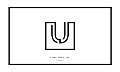 Alphabet letters U or UU logo monogram