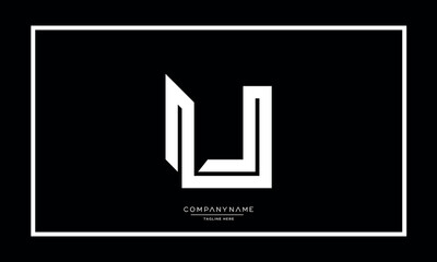 Alphabet letters U or UU logo monogram