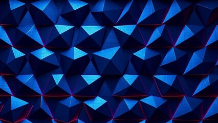 metallic tessellated pyramid grid with reflective blue tetrahedrons in abstract geometric 3d background texture pattern depth symmetry elegance contrast futuristic structure minimal gradient shadow