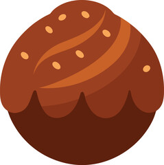 chocolate truffle clip art on transparent background