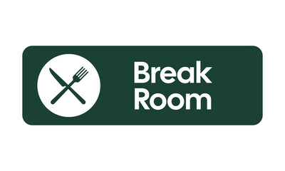 Break Room Sign – High-Quality Vectorial Stock Image