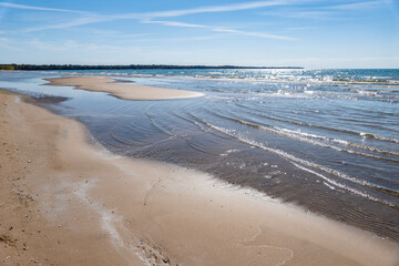 Beautiful Beach at Sandbanks Provincial Park on a Sunny Autumn Day