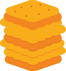 crackers stack clip art on transparent background