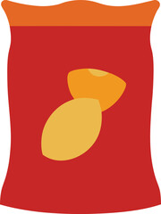 potato chips bag clip art on transparent background