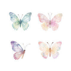 set of butterflies