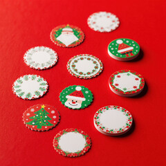 christmas cookies on a white background