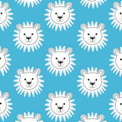 seamless pattern with funny monsters