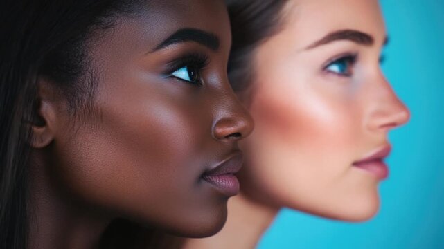 Two females engaging in a conversation or mutual gaze