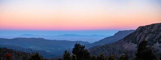 sunset in the mountains