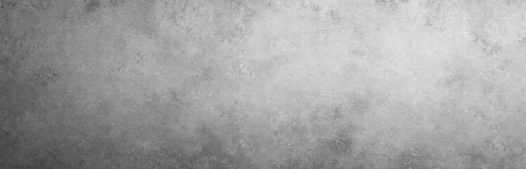 Fototapeta premium Neutral gray stone concrete texture background panorama. Abstract weathered surface with light spots. Minimalist backdrop for design projects.