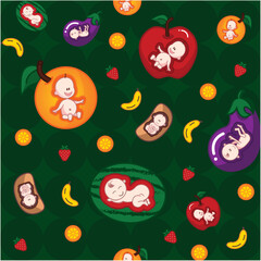 Estampa_Bebes_Frutas_verde.eps