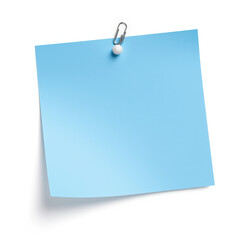 blank note paper with clip