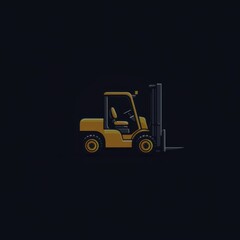 Forklift operates in industrial area during daytime for material handling and transportation tasks - Low Contrast