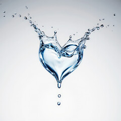 heart from water splash