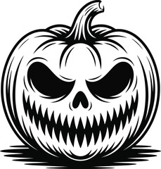Vector art of scary halloween pumpkin.